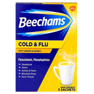Beechams Cold & Flu Hot Lemon & Honey product image