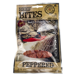 Beef Jerky Snacks Beef Bites Peppered 50 g produktbillede