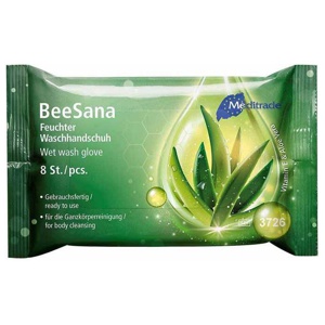 BeeSana feuchter Waschhandschuh, 8 St Handschuhe Produktbild