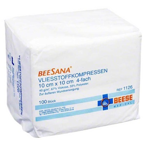 BEESANA Vlieskompressen unsteril 10x10 cm 4fach Produktbild