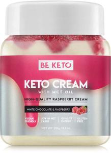 BeKeto Cream White Chocolate & Raspberry + MCT 250 g produkt bild