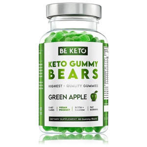 BeKeto Gummy Bears Green Apple 60 gummies produkt bild