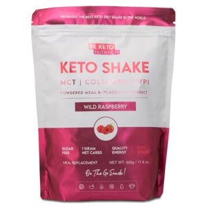 BeKeto KETO Shake Wild Raspberry 500 g produktbillede