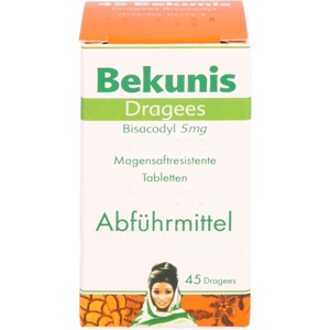 BEKUNIS Dragees Bisacodyl 5 mg magensaftres.Tabl. Produktbild