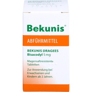 BEKUNIS Dragees Bisacodyl 5 mg magensaftres.Tabl. Produktbild