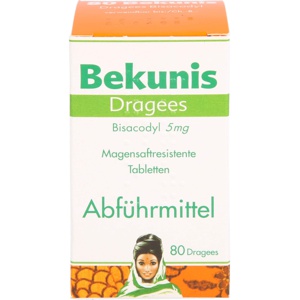 BEKUNIS Dragees Bisacodyl 5 mg magensaftres.Tabl. Produktbild