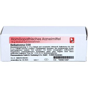 BELLADONNA D 30 Globuli Produktbild