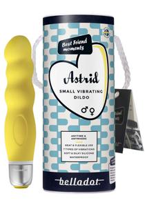 Belladot Astrid Small Vibrating Dildo Yellow produkt bild