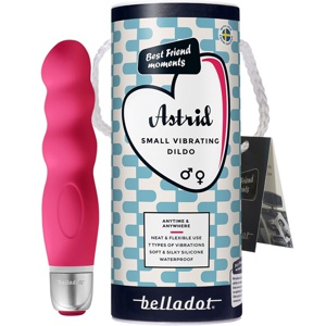 Belladot Astrid vibrerende dildo rød produktbilde