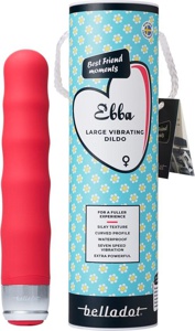 Belladot Ebba Large Vibrating Dildo Red Red produktbilde