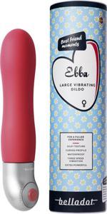 Belladot Ebba Large vibrating dildo, röd produkt bild