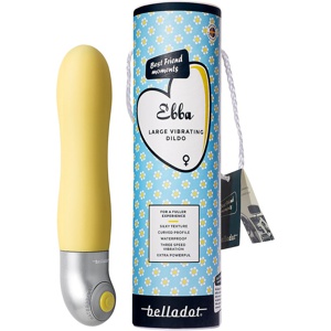 Belladot Ebba Large Vibrating Dildo Yellow produktbillede