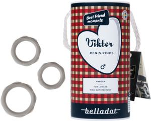 Belladot Viktor Penis Rings 3-Pack Gray produkt bild