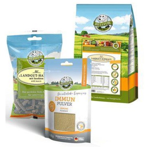 Bellfor Purinarm Set - Naturgut-Schmaus 4 kg + Immun Pulver 80g + Landgut-Happen 200g Produktbild