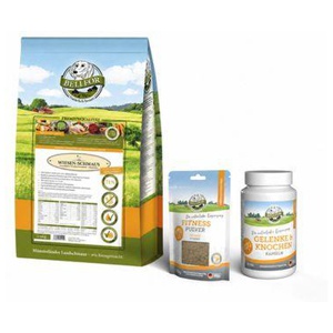 Bellfor Sparset für Windhunde: Wiesen-Schmaus 4 kg + Gelenke und Knochen Complete-Snack 150g + Fitness Pulver 80g Produktbild