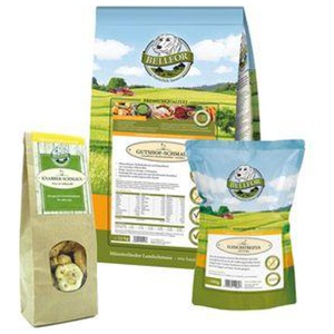 Bellfor Sparset Nr. 4. Gutshof Schmaus 7,5kg + Enten Fleischstreifen 100g + Knabber Schmaus 100g Produktbild