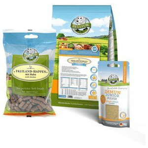 Bellfor Welpenfutter Set für kleine Rassen: getreidefreie Trockenfutter + gesunde Soft-snack + Immun Pulver für Welpen Produktbild