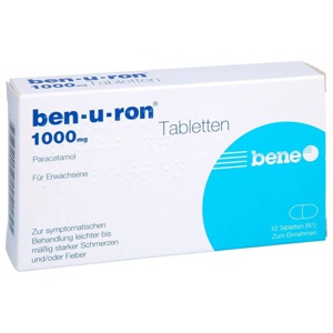 Ben-U-Ron 1.000 mg Tabletten, 10 St Tabletten Produktbild