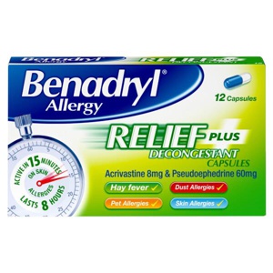 Benadryl Allergy Relief Plus Decongestant product image
