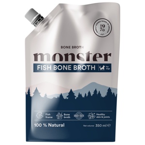 Monster Dog Bone Broth Fish 350 ml produkt bild