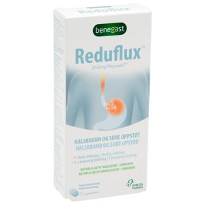 Benegast Reduflux 250 mg Tyggetabletter 20 stk produktbilde