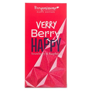 Benjamissimo Chokolade Hvid Jordbær & Hindbær 60 g produktbillede
