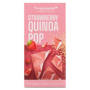 Benjamissimo Chokolade Hvid Jordbær & Quinoa 60 g produktbillede