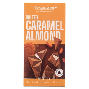 Benjamissimo Chokolade Hvid Saltkaramel & Mandel 60 g produktbillede