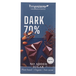 Benjamissimo Chokolade Sukkerfri Mørk 70 % 60 g produktbillede