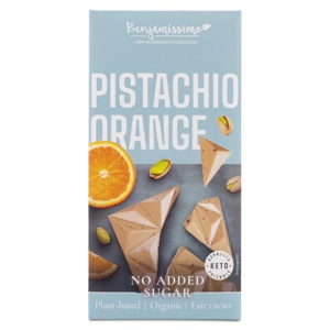 Benjamissimo Chokolade Sukkerfri Pistacie & Appelsin 60 g produktbillede