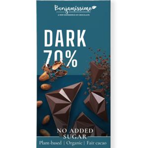 Benjamissimo Sockerfri Choklad Mörk 70% 60 g produkt bild