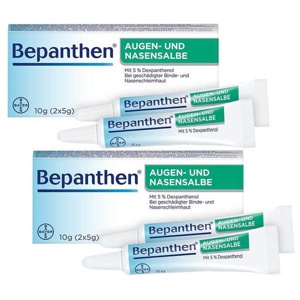 Bepanthen Augen- und Nasensalbe zur Förderung der Wundheilung, 2x10 g Augen- und Nasensalbe Produktbild
