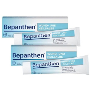 Bepanthen Wund- und Heilsalbe bei oberflächlichen Hautverletzungen, 2x100 g Salbe Produktbild