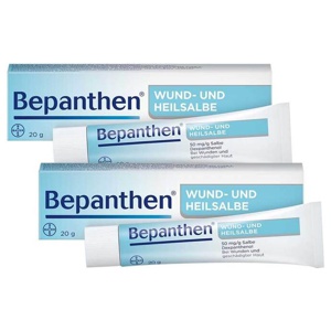 Bepanthen Wund- und Heilsalbe bei oberflächlichen Hautverletzungen, 2x20 g Salbe Produktbild