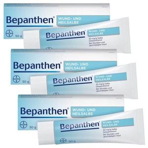 Bepanthen Wund- und Heilsalbe bei oberflächlichen Hautverletzungen, 3x50 g Salbe Produktbild