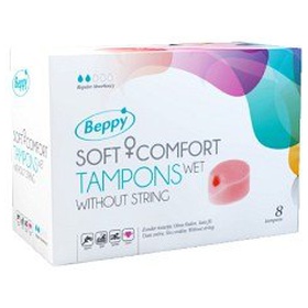 Beppy Soft + Comfort Tampons Wet - 8 Pieces - Without String produkt bild