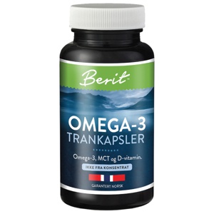 Berit Omega-3 trankapsler med MCT og D-vitamin, 60 stk. produktbilde