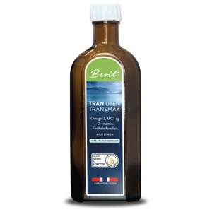 Berit tran med omega-3, MCT og vitamin D 250 ml produktbilde