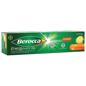 Berocca Energy brusetablett med appelsinsmak 15 stk produktbilde