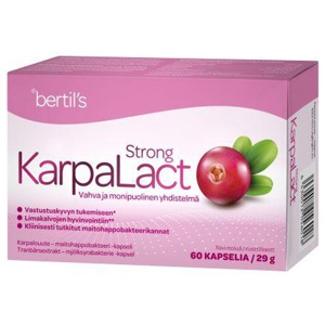 Bertils KarpaLact Strong kapslid jõhvikate ja piimhappebakteritega N60 toote pilt