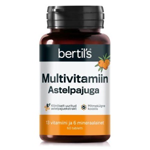 Bertils multivitamiin astelpajuga tabletid N60 toote pilt