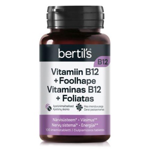 Bertils Vitamin B12 + Foolhape imemistabletid N100 toote pilt
