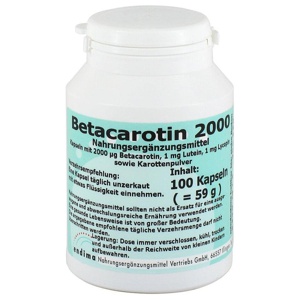 Betacarotin 2000 Kapseln, 100 St Kapseln Produktbild
