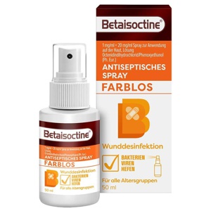 Betaisoctine ANTISEPTISCHES SPRAY FARBLOS 50 ml Spray Produktbild