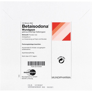 BETAISODONA Wundgaze 10x10 cm Produktbild