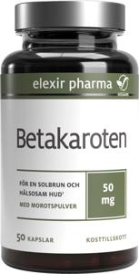 Betakaroten 50 mg 50 kapslar produkt bild