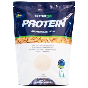 Better You Ärt & Havreprotein, Blåbär/vanilj, 1 kg produkt bild