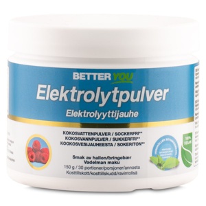 Better You Elektrolytpulver Hindbær 150 g produktbillede