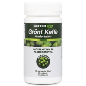 Better You Grønne Kaffebønner + Hindbærketon 60 kapsler produktbillede