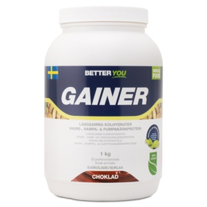 Better You Vegetarisk Gainer Chokolade 1 kg produktbillede